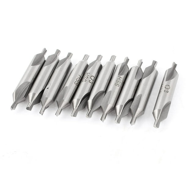 HSS Centering Drill Combined Drill Bit A‑Type High Hardness 10Pcs Processing Tool Milling Machines Industry Machining Centers for Bench Drills 